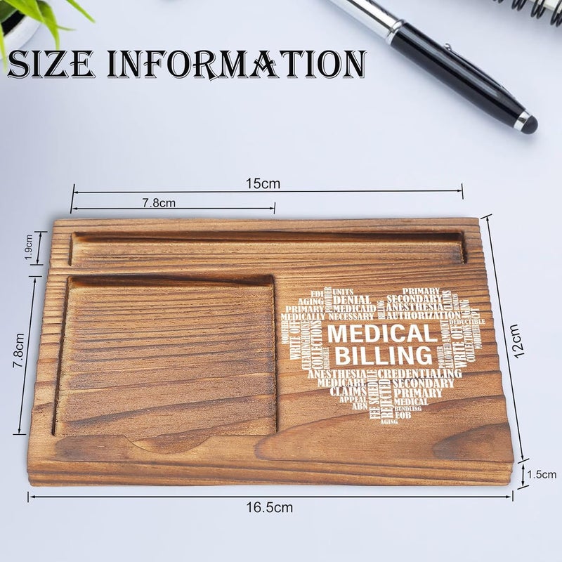 EFFJNSG Medical Billing Desk Organizer, Inspirational Sticky Note Holder, Medical Billing Words Heart Design, Gifts for Medical Billers and Healthcare Administrators EDP139 - Image 4